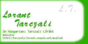 lorant tarczali business card
